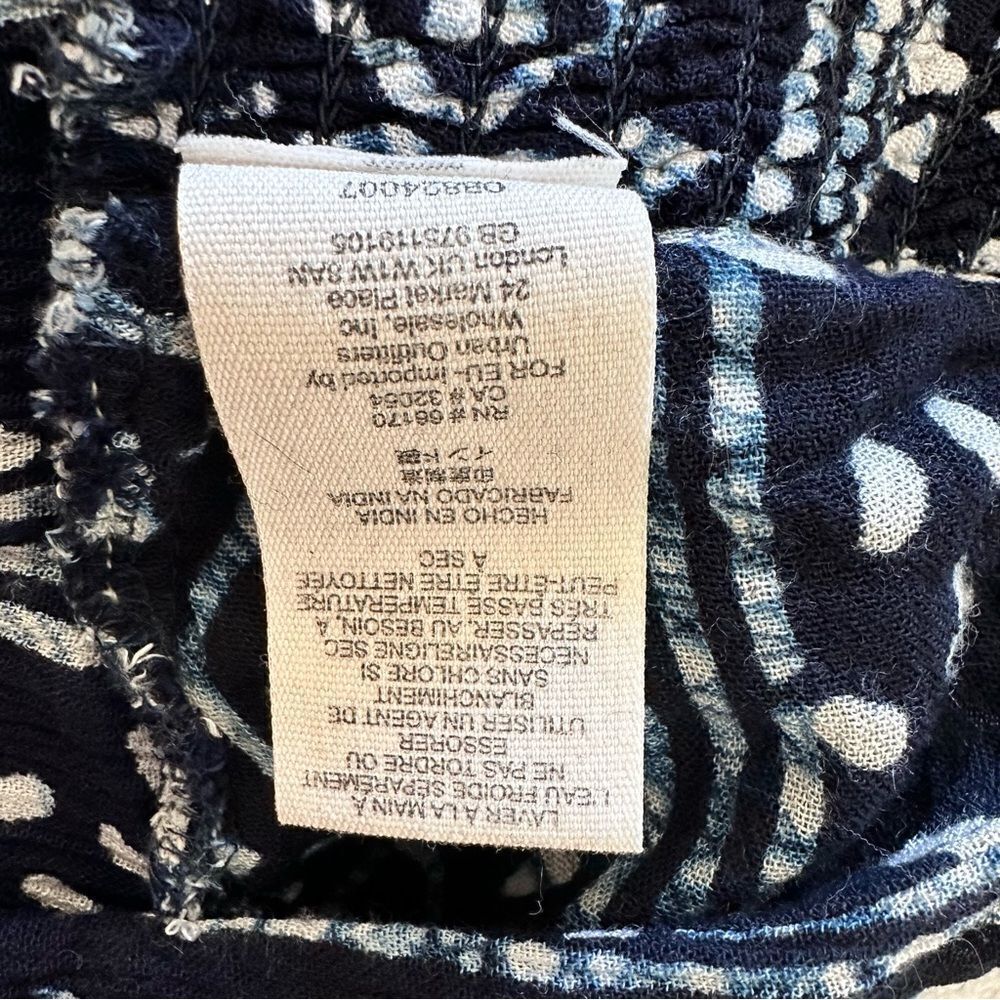 Free People Elena blue print wide‎ leg pants size S - Picture 11 of 14